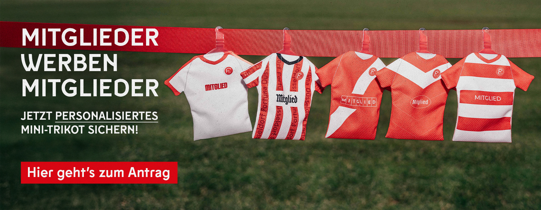 Mitglieder werben Mitglieder:  Jetzt personalisiertes Mini-Trikot sichern! Hier geht's zum Antrag