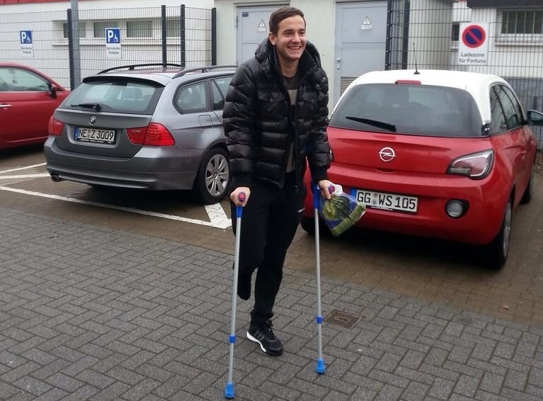 Fortuna Düsseldorf 1895 Christian Gartner erleidet Außenbandriss im
