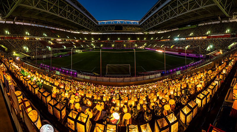 Fortuna Dusseldorf 1895 Laternenmeer Erleuchtet Arena